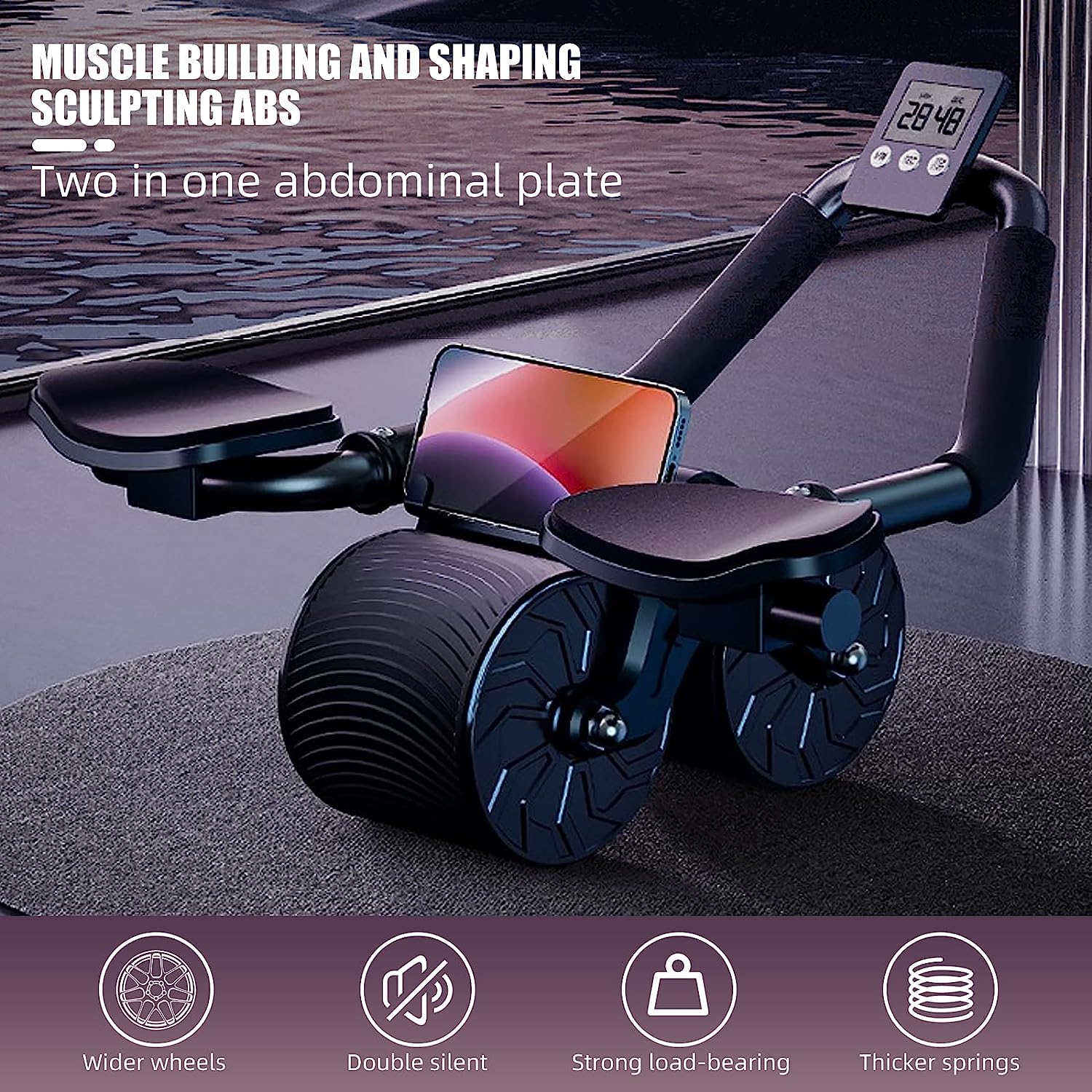 كوع دعم الارتداد التلقائي عجلة - مراجعة Ab Roller Wheel With Elbow Support وسعره